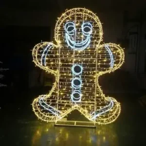 Gingbread Outdoor LED Gingerbread Boy Holiday Decor Light