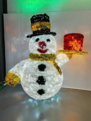 LED Snowman Decorative Light – Customizable Festive Lighting