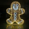 LED Gingerbread Man Decorative Light – Customizable Festive Lighting