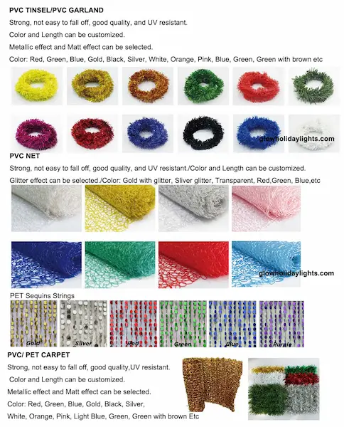 Decorative light production process raw material