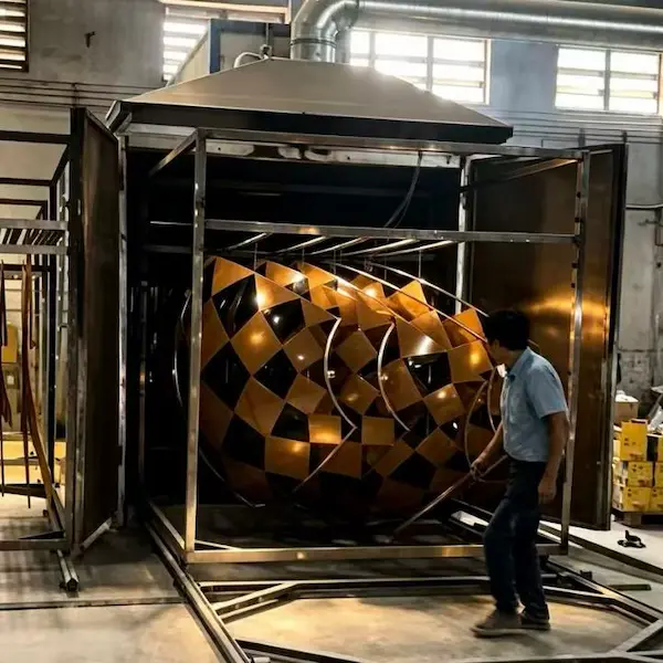 Large LED decorative light manufacturing bake system