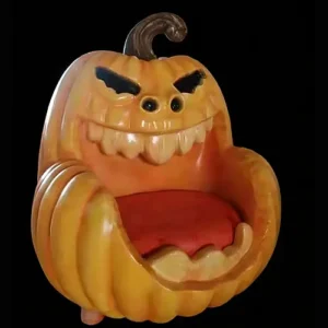 Fiberglass pumpkin chair, cartoon holiday seat, amusement park decoration, shopping mall landscape sculpture, outdoor FRP furniture